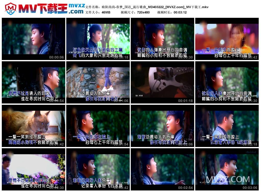 欧阳尚尚-春梦_国语_流行歌曲_MD403222